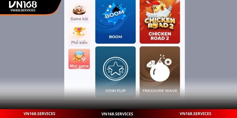 Các tựa game mini dễ chơi tại VN168