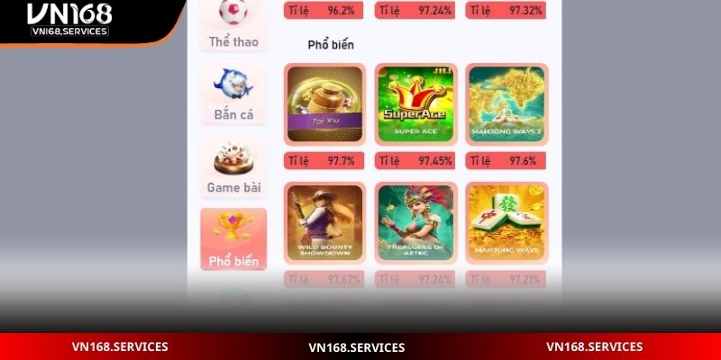 Những ưu điểm nổi bật của VN168